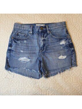 PISTOLA women's Addison Dowdy cutoff denim shorts distressed light Wash Sz 24 XS